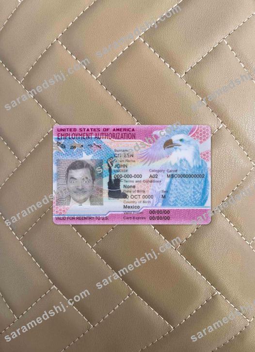 USA employment authorization photolook FRONT
